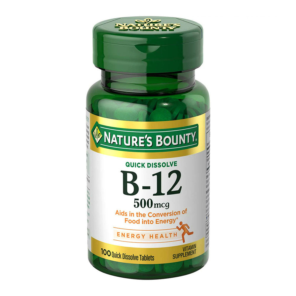 Natures Bounty Vitamin B12 500 Mcg Microlozenges, 100 Ea